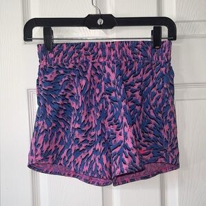 Nike Kids Pink and Blue Patterned Shorts